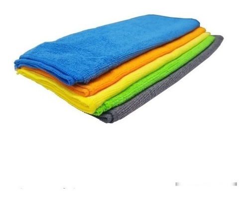 Imagen 2 de 3 de Pack 10 Paños Microfibra 30x30 Cm Alta Calidad Y Absorción
