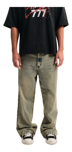 Jean Baggy Oversize Light Blue Denim Undefined Habitu