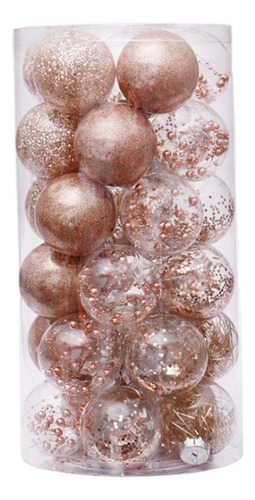 24x Bolas De Navidad Adornos Decoración De Dorado Champagne