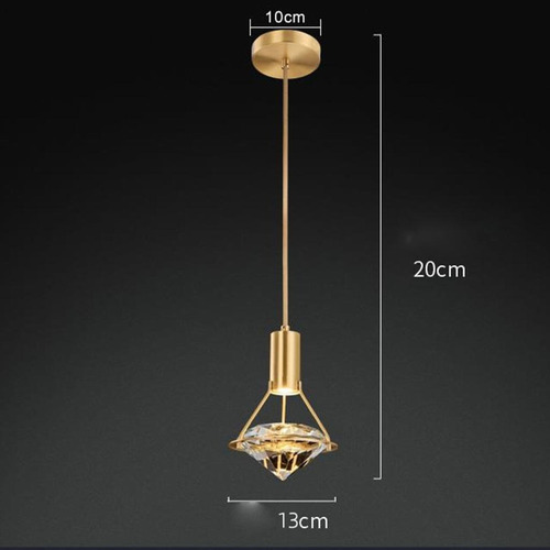 Lámpara Colgante Led De Cristal, Lámparas Colgantes De