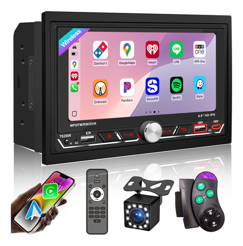 Estéreo De Coche Plixify Inalámbrico Apple Carplay/android A