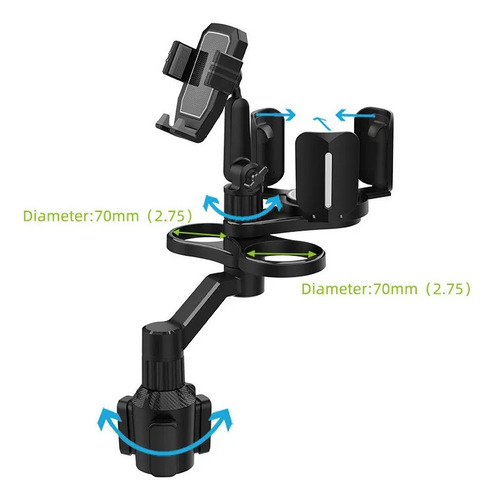 Portavasos Multifuncional Con Bandeja Acoplable Para Coche