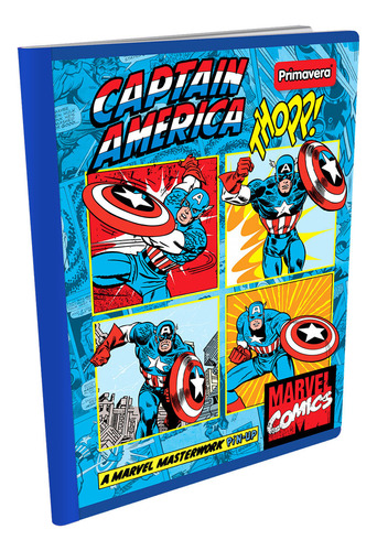 Cuaderno Cosido Marvel Comics Capitán América En La Ciudad 1