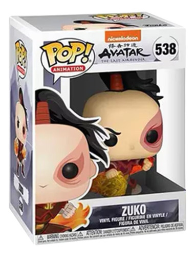 Funko Pop Zuko 538 Avatar Nacion Del Fuego Zuko Zuco Kuzko