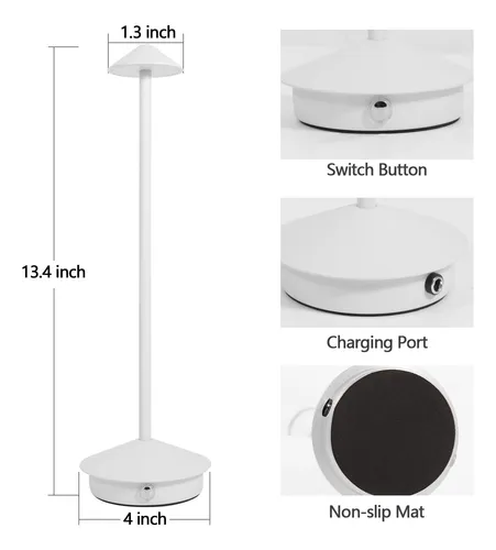 Lightjxds Lámpara De Mesa Inalámbrica, Paquete De 2, Lám.