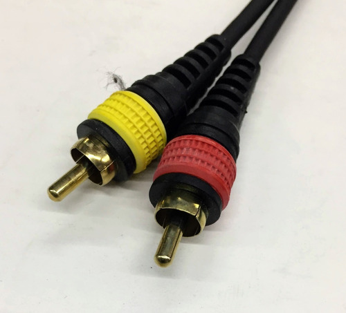Imagen 4 de 4 de Cable De Audio Auxiliar Plug 3.5 A 2 Rca Estereo 3 Metros