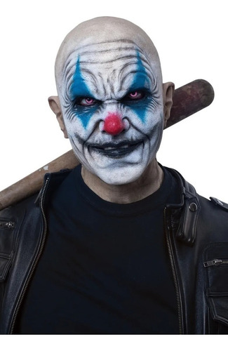 Máscara Payaso Psycho Clown Hiper Realista Halloween Terror Color Blanco