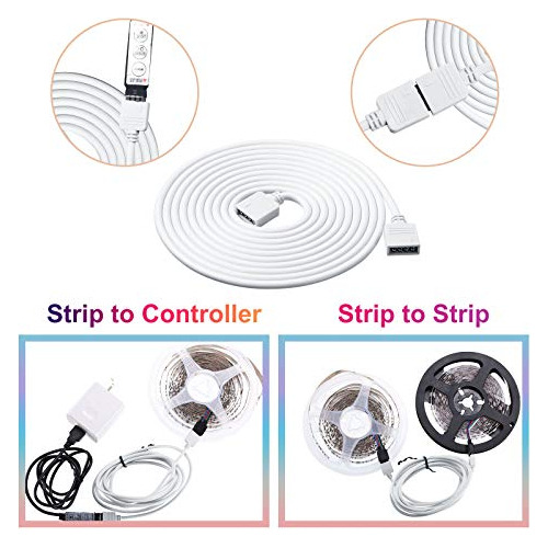 22 Pieces Rgb Extension Cable 4 Pin Led Strip Connector...