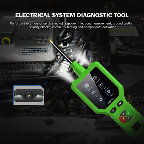 Probador De Circuitos De Coche Verde/9-30v P100 Pro Automoti