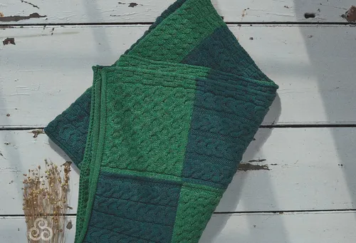 Manta De Punto Irlandés Aran Woollen Mills Manta De Intarsia