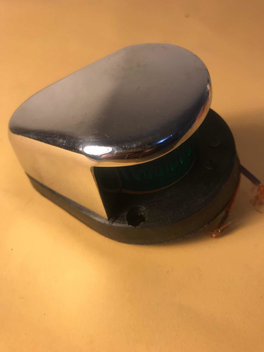 Imagen 3 de 4 de Luz De Proa Bicolor Bronce Cromado Tipo Perko Nauticadelsur