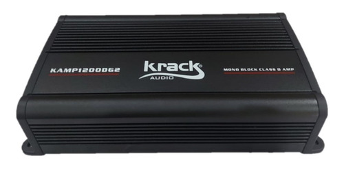 Amplificador Krack 1 Canal Clase D 1000w Rms Kamp1200dg2 Color Negro