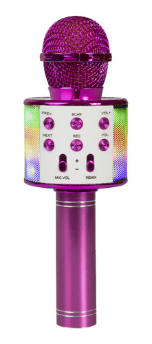 Microfono Inalámbrico Karaoke Parlante Musical Bluetooth Color Fucsia