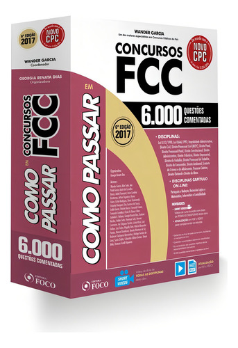 Como Passar Em Concursos Fcc - 6000 Questoes Comentadas, De Wander Garcia. Editora Foco Em Português