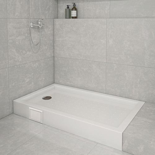 Receptáculo De Ducha Full Kit 140 X 70 X 14 Cm Color Blanco