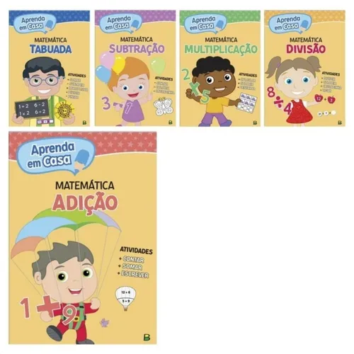 comprar Coleção Aprenda Em Casa Matemática Básica + Tabuada Brinde