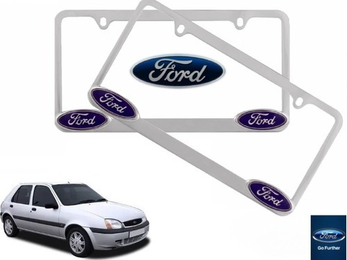 Par Porta Placas Ford Ikon 1.6 2002 Original