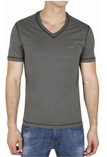 Silver Plate 11079 Camiseta Cuello En V, Hombre, Gris