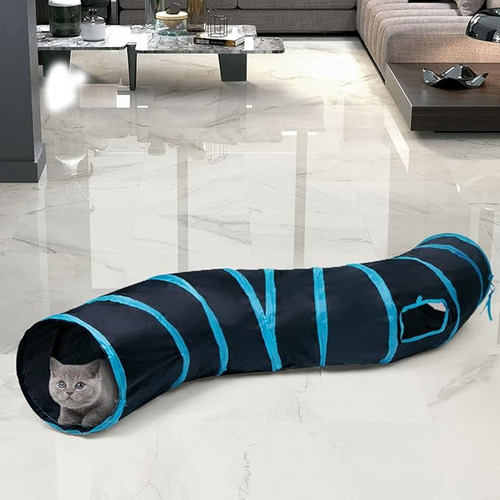 Sunshinemall Túnel Plegable Para Juegos De Gatos Túneles Para Gatos En Forma De S Interactivo Para Gatos Con De Juego Para Gatos, Cachorros, Gatitos
