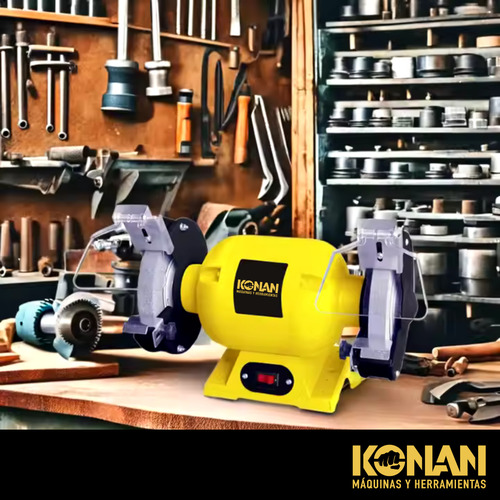Amoladora De Banco Konan 150mm 375w 1/2hp Con Piedras