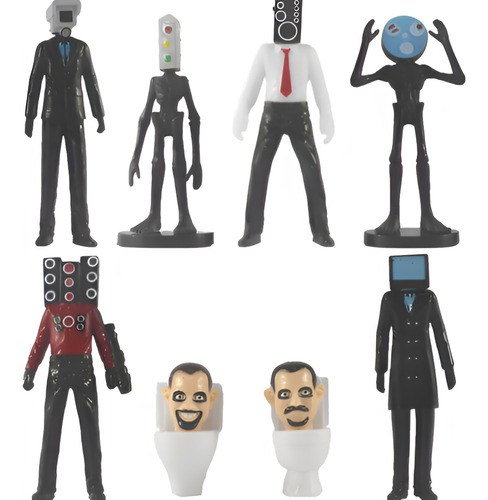  Skibidi Toilet Pack 8 Figuras 6- 11 Cm Pvc