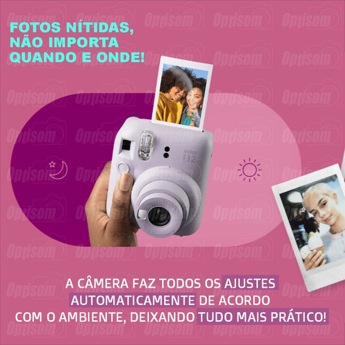 La Fujifilm Instax Mini 12 Photo revela una cámara y 10 películas en color blanco