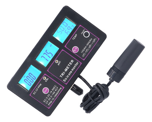 Testador De Qualidade Da Água 6 Em 1 Multifuncional Ph Temp