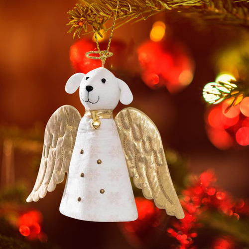 Ángel Navideño Con Forma De Perro, Decoración De Árbol