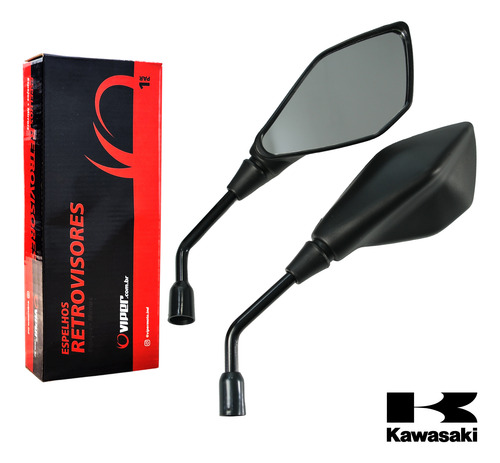 Retrovisor Kawasaki Z400 Par Rosca Honda Fixo