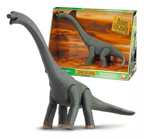 Dinossauro pescoçudo azul braquiossauro desenho simples infantil