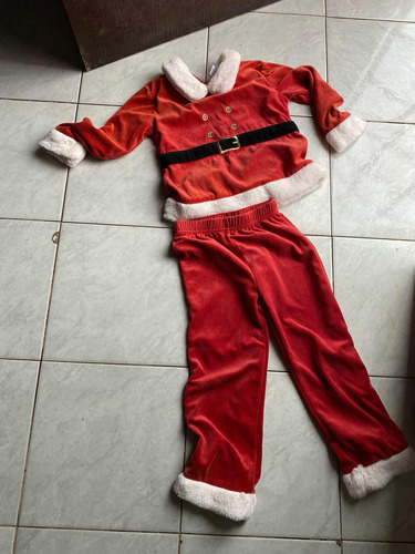 Disfraz Pijama Santa Claus Rojo Niño 4 Años Oferta Remato