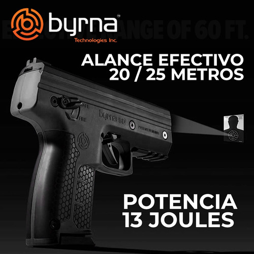 Imagen 4 de 10 de Pistola Disuasiva Byrna Sd Co2 Defensa Personal Pimienta .68