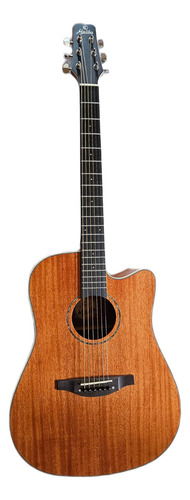 Instrumento Musical Violão Malibu Com Efeitos Especiais Marrom Destro Madeira