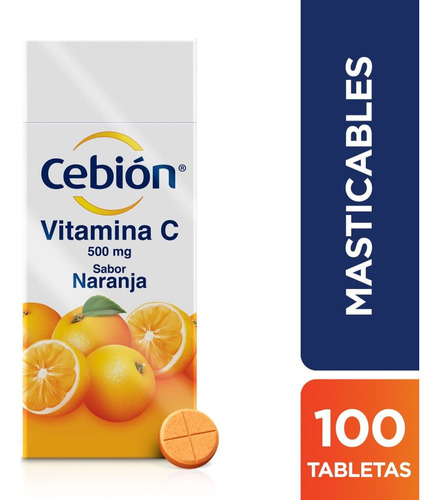 Cebion Vitamina C 500mg Naranja X 100 Tabletas