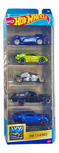 Hot Wheels Pack X5 Autitos Surtidos Hw Legends