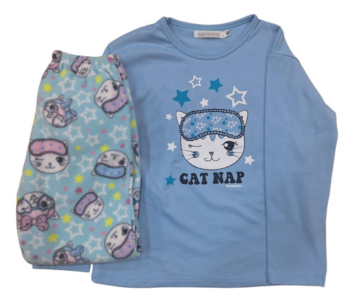 2072 C. Pijama Nena Pantalon Polar Y Remera Interlock.