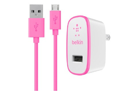 Cargador Pared Rosado Belkin 2,1a/10w+cable Micro-usb S,g,t