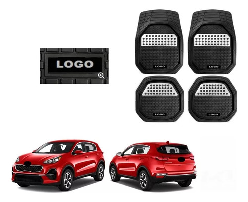 Tapetes 4pz Bandeja 3d Logo Kia Sportage 2017 - 2021 2022