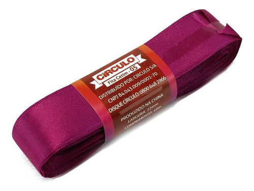 Fita De Cetim N05 10m - Círculo Cor 169-cereja