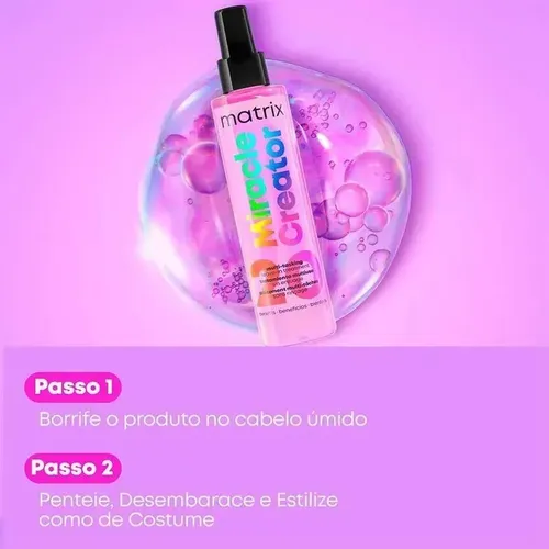 Leave-in Spray Matrix Miracle Creator Loreal 190 Ml | MercadoLivre