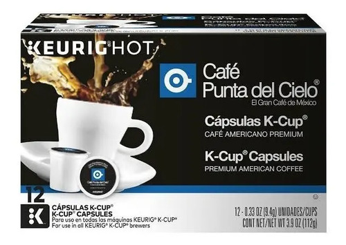12 Cápsulas K-cup Keurig Café Punta Del Cielo Americano Prem | Meses sin  intereses