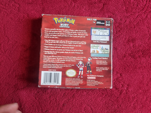Pokémon Ruby Versión Caja Y Cartucho Original Gba Game Boy (Usado)