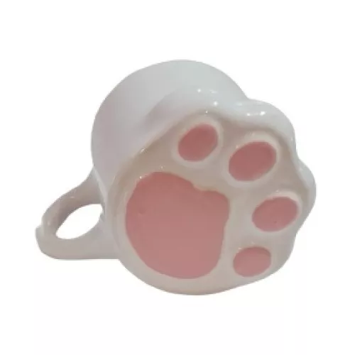 Taza Ceramica Pata De Gato Kawaii Aesthetic Mug Tierno