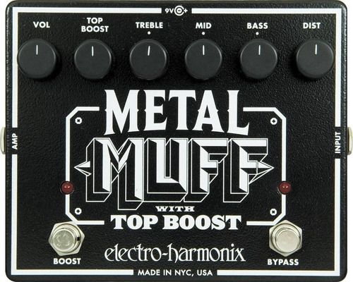 Electro Harmonix Metal Muff With Top Boost C/ Nfe & Garantia