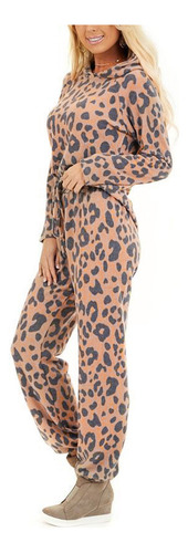 Conjunto De Pantalones De Chándal Con Capucha Y Estampado De