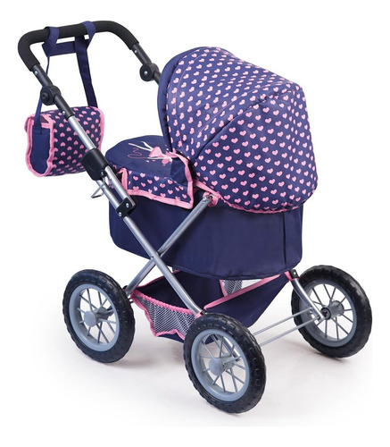 Coche Plegable Para Muñecas Realistas Reborn Con Bolso Color Morado/rosa