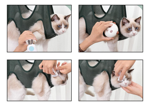 Gato Suave Aseo Hamaca Restricción Toalla Bolsa Multi