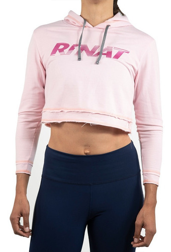 Imagen 1 de 3 de Hoodie Rinat Winter Cropped Dama Rosa.
