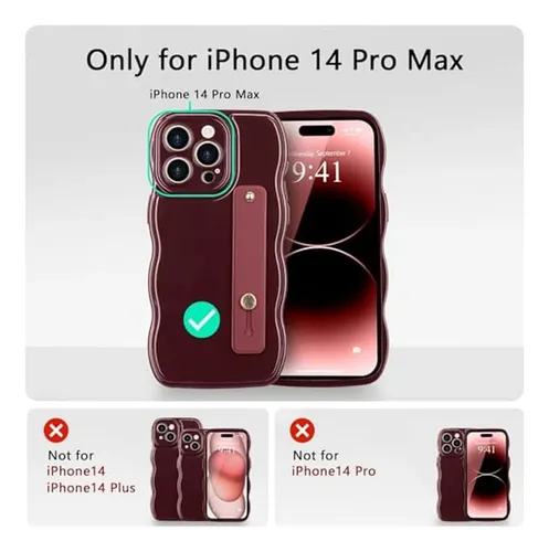 iPhone 14 ProMAX ケース DUTYFREE Capa Para iPhone 14 Pro Max Wine Red Silicone_sd4365