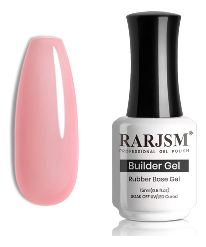 Rarjsm Gel Base De Goma Para Uñas Rosa Transparente, Gel D.